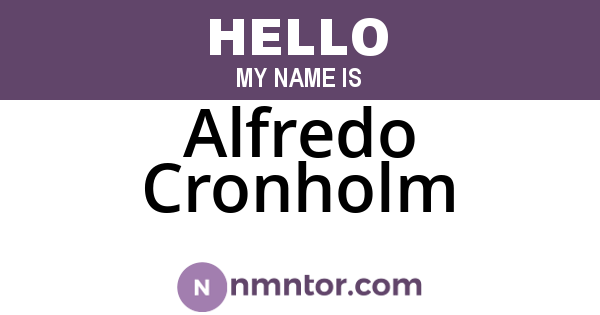 Alfredo Cronholm