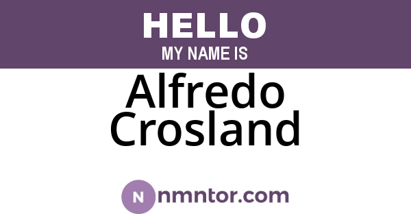 Alfredo Crosland