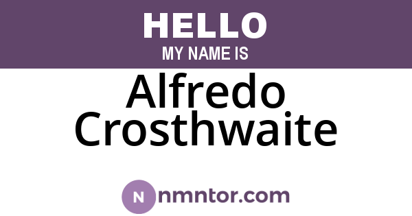 Alfredo Crosthwaite