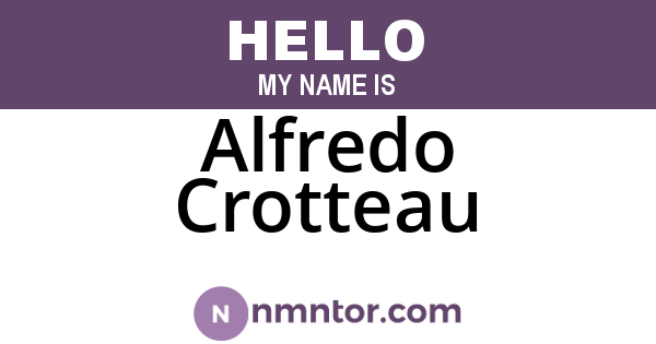 Alfredo Crotteau