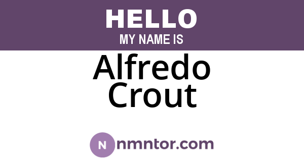 Alfredo Crout