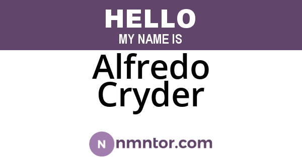 Alfredo Cryder