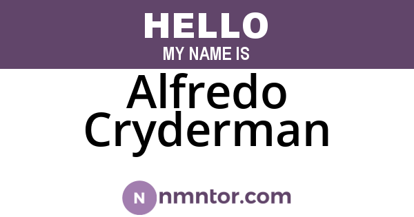Alfredo Cryderman