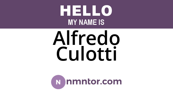 Alfredo Culotti