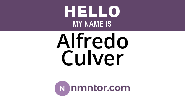 Alfredo Culver