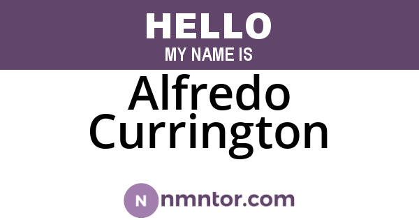 Alfredo Currington