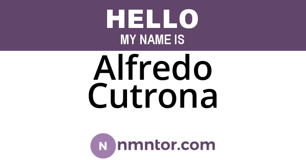 Alfredo Cutrona