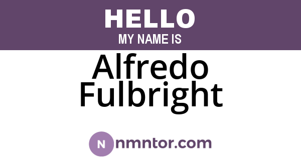 Alfredo Fulbright