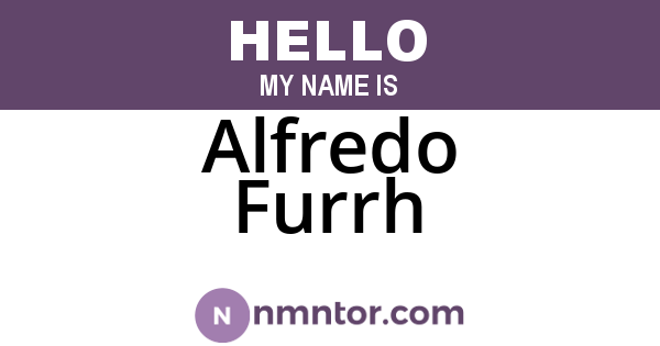 Alfredo Furrh