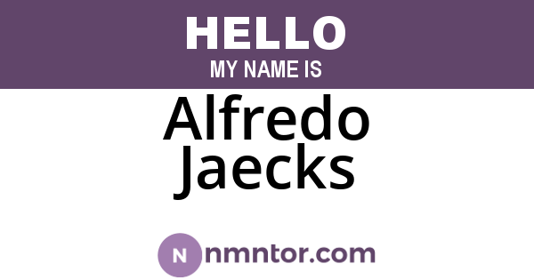 Alfredo Jaecks