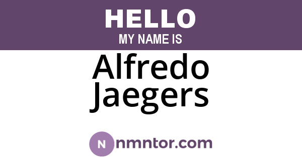 Alfredo Jaegers
