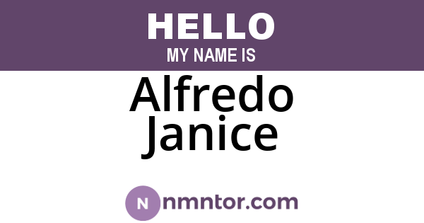 Alfredo Janice