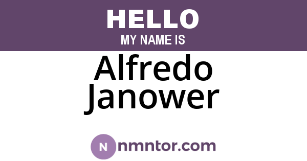 Alfredo Janower
