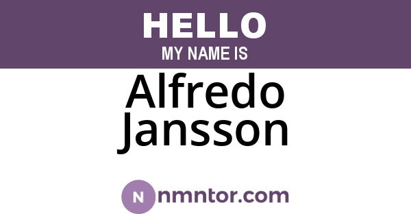 Alfredo Jansson