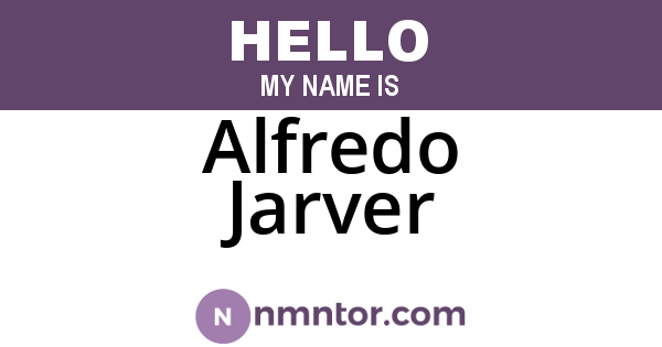 Alfredo Jarver