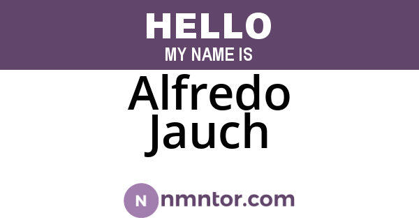 Alfredo Jauch