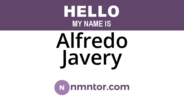 Alfredo Javery