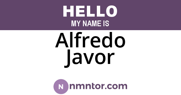 Alfredo Javor