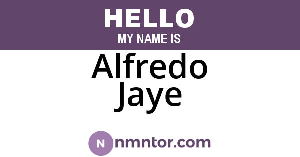 Alfredo Jaye