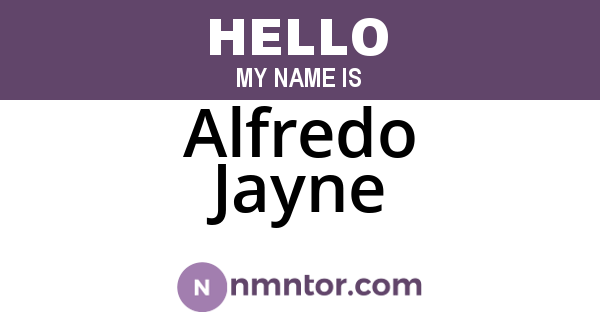 Alfredo Jayne