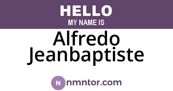 Alfredo Jeanbaptiste