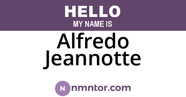 Alfredo Jeannotte