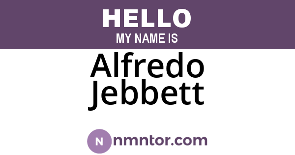 Alfredo Jebbett