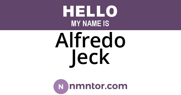 Alfredo Jeck