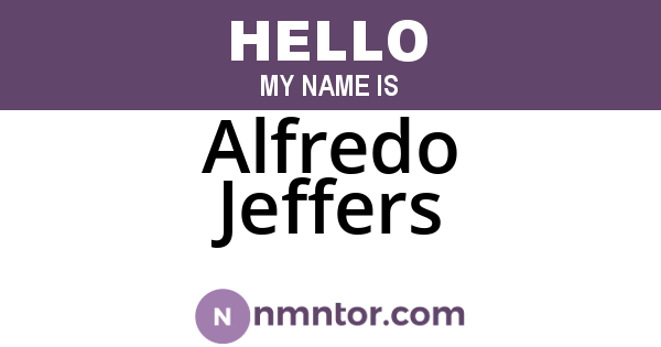 Alfredo Jeffers