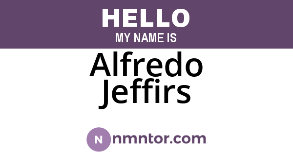 Alfredo Jeffirs