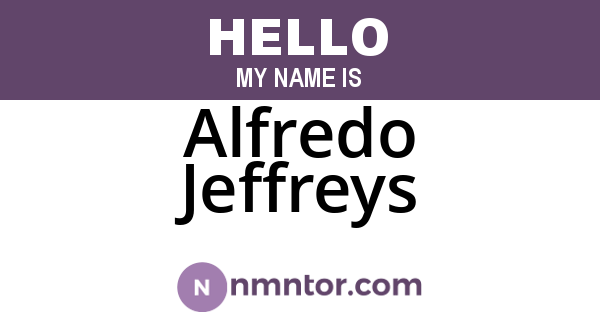Alfredo Jeffreys