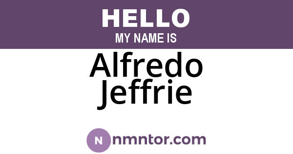 Alfredo Jeffrie