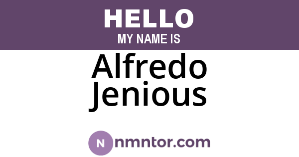 Alfredo Jenious