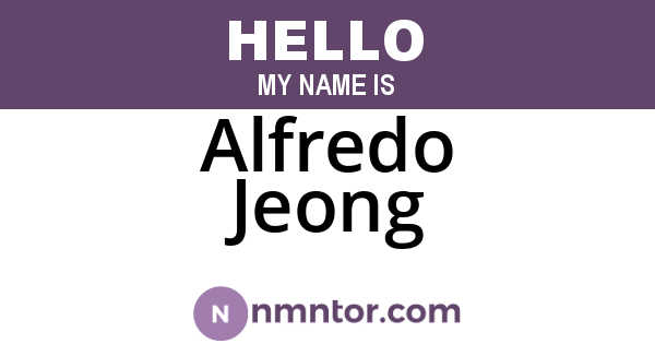 Alfredo Jeong