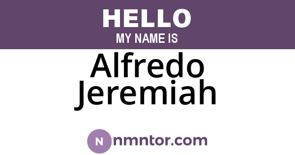 Alfredo Jeremiah