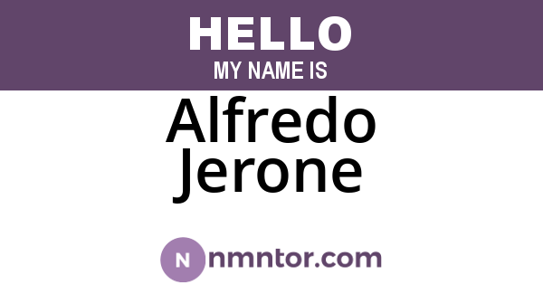 Alfredo Jerone