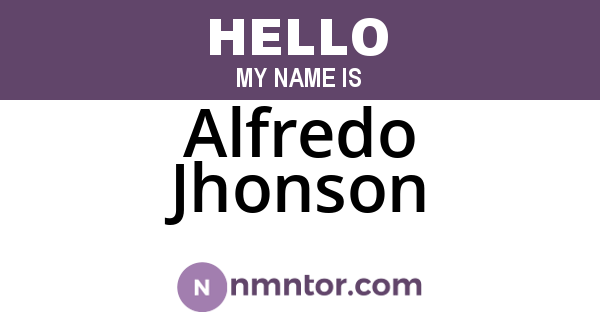 Alfredo Jhonson