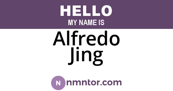 Alfredo Jing