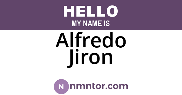 Alfredo Jiron
