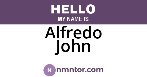 Alfredo John
