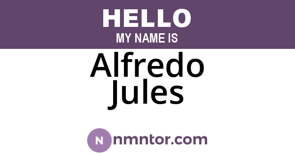 Alfredo Jules