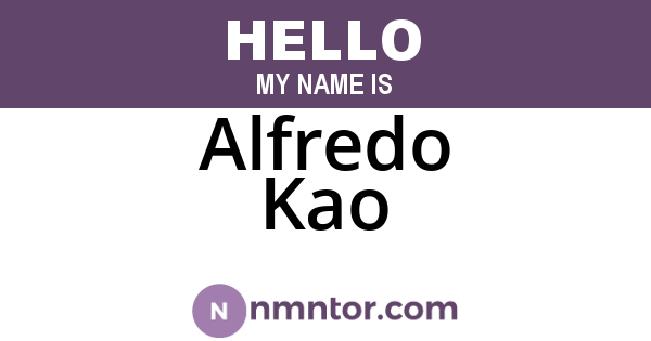 Alfredo Kao