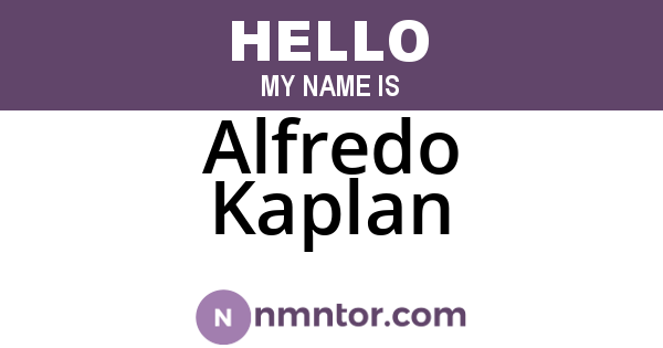 Alfredo Kaplan