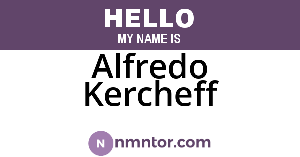 Alfredo Kercheff