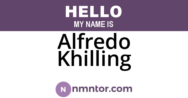 Alfredo Khilling