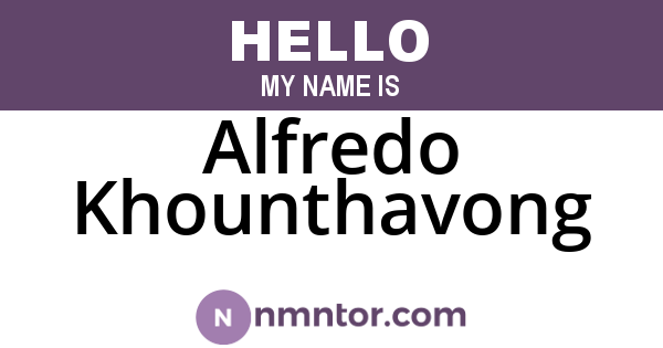 Alfredo Khounthavong