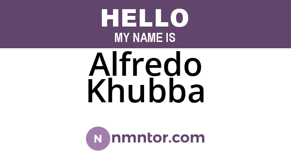 Alfredo Khubba