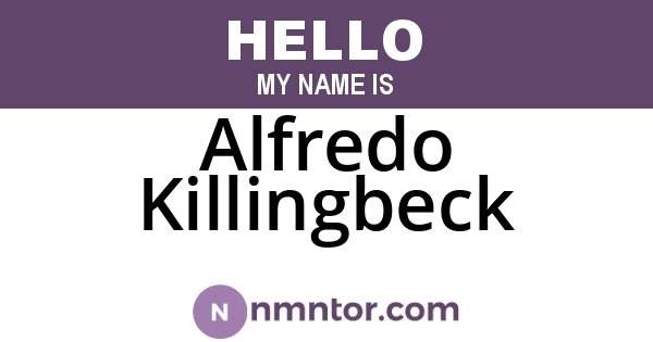 Alfredo Killingbeck