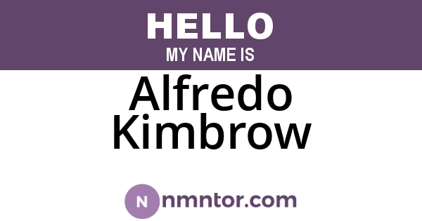 Alfredo Kimbrow