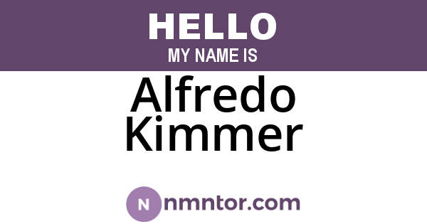 Alfredo Kimmer